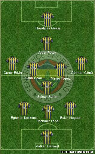 Fenerbahçe SK Formation 2013