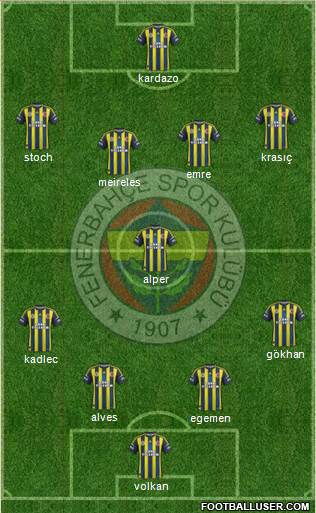 Fenerbahçe SK Formation 2013