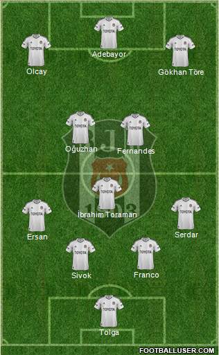 Besiktas JK Formation 2013