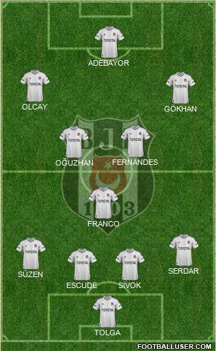 Besiktas JK Formation 2013