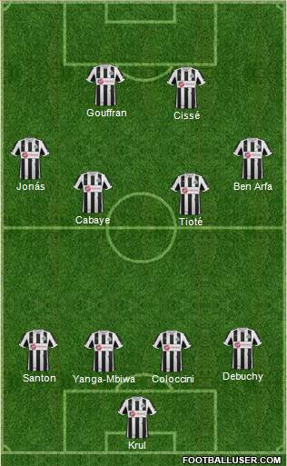 Newcastle United Formation 2013