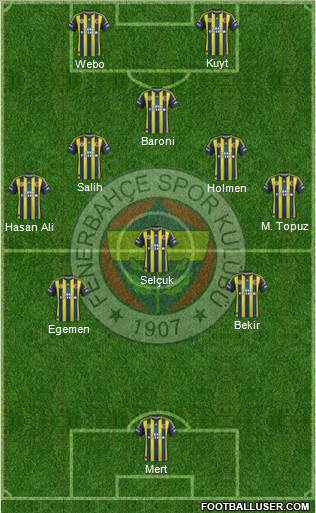 Fenerbahçe SK Formation 2013