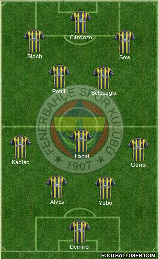 Fenerbahçe SK Formation 2013