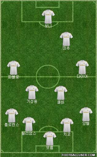 Swansea City Formation 2013