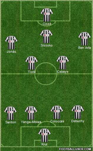 Newcastle United Formation 2013