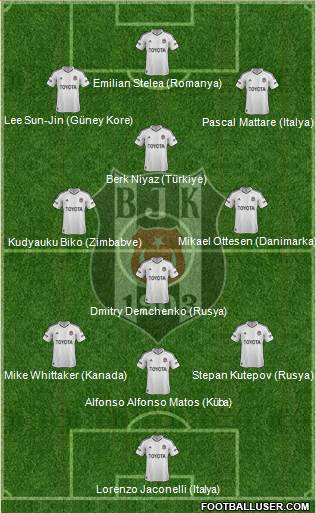 Besiktas JK Formation 2013