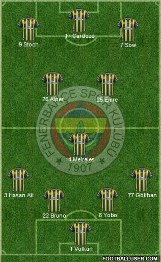 Fenerbahçe SK Formation 2013