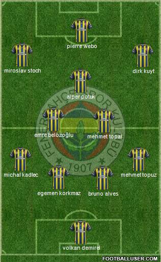 Fenerbahçe SK Formation 2013