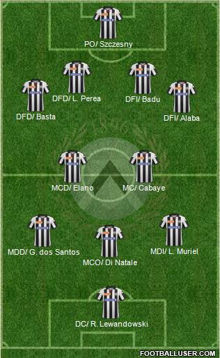 Udinese Formation 2013