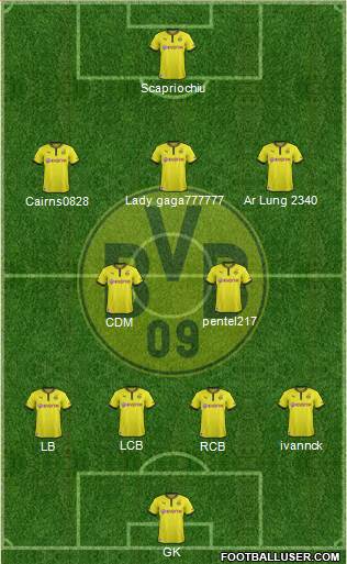 Borussia Dortmund Formation 2013