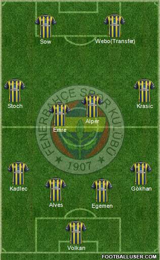 Fenerbahçe SK Formation 2013