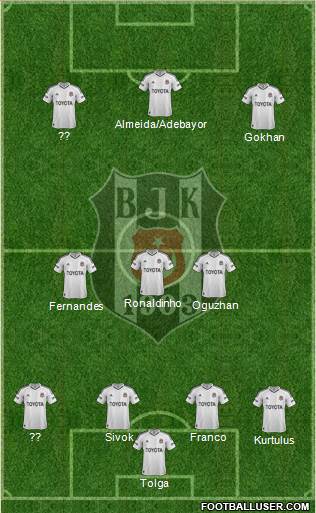 Besiktas JK Formation 2013