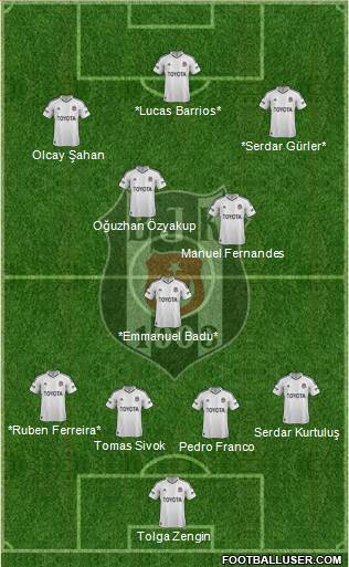 Besiktas JK Formation 2013