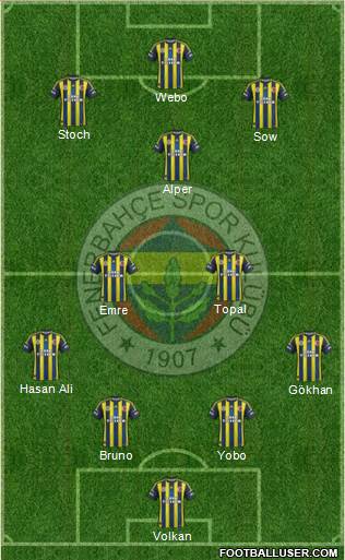 Fenerbahçe SK Formation 2013