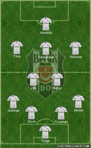 Besiktas JK Formation 2013