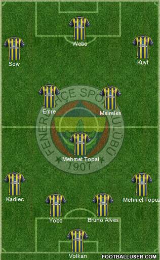 Fenerbahçe SK Formation 2013