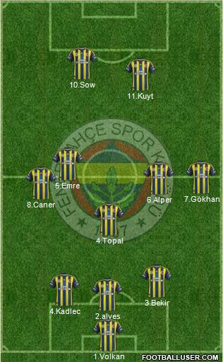 Fenerbahçe SK Formation 2013