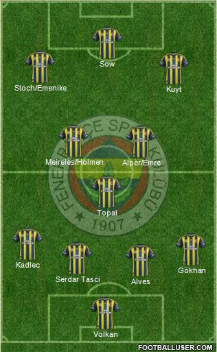 Fenerbahçe SK Formation 2013