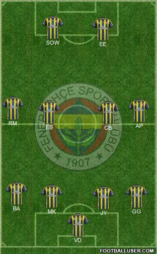 Fenerbahçe SK Formation 2013
