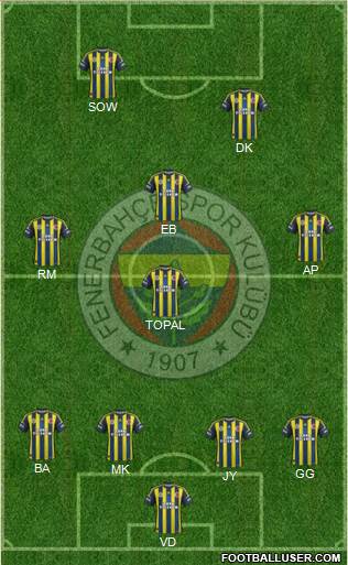 Fenerbahçe SK Formation 2013