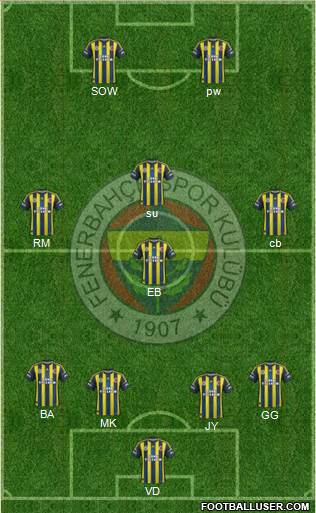 Fenerbahçe SK Formation 2013