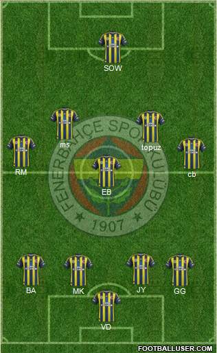 Fenerbahçe SK Formation 2013