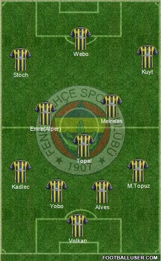 Fenerbahçe SK Formation 2013