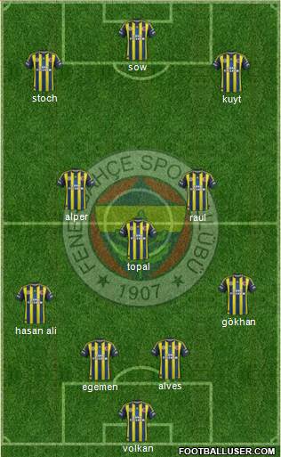 Fenerbahçe SK Formation 2013