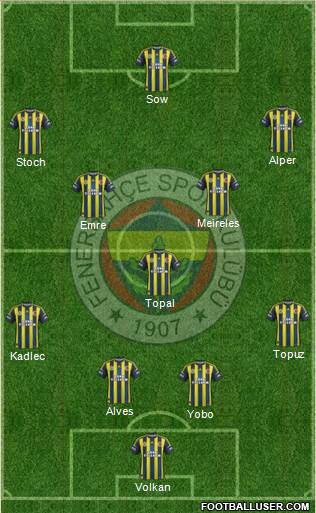 Fenerbahçe SK Formation 2013
