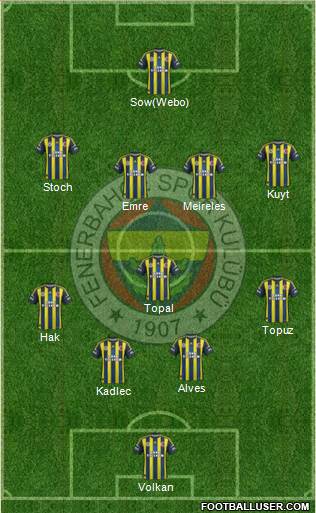 Fenerbahçe SK Formation 2013