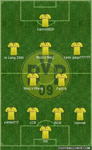Borussia Dortmund Formation 2013