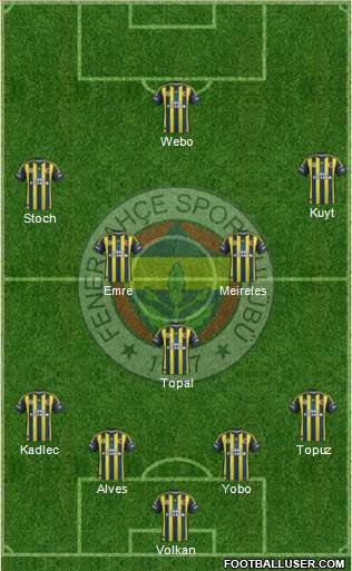 Fenerbahçe SK Formation 2013
