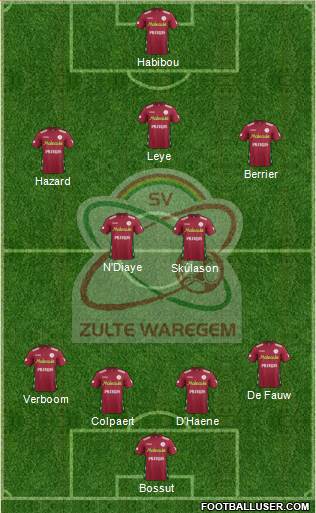 SV Zulte Waregem Formation 2013