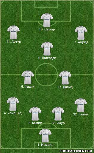 Tottenham Hotspur Formation 2013