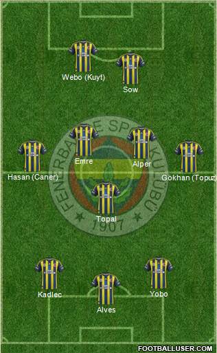 Fenerbahçe SK Formation 2013