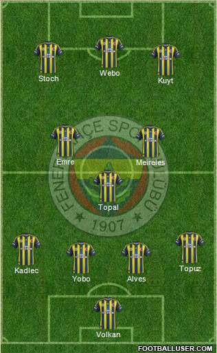 Fenerbahçe SK Formation 2013