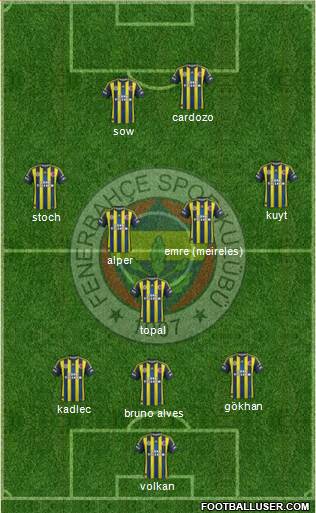 Fenerbahçe SK Formation 2013