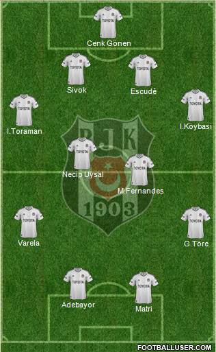 Besiktas JK Formation 2013