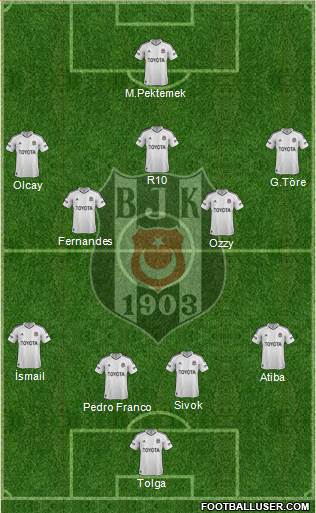 Besiktas JK Formation 2013