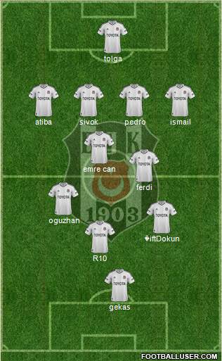 Besiktas JK Formation 2013