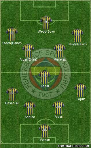 Fenerbahçe SK Formation 2013