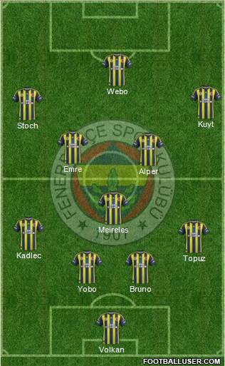 Fenerbahçe SK Formation 2013