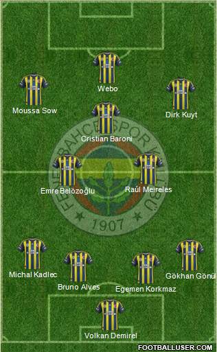 Fenerbahçe SK Formation 2013