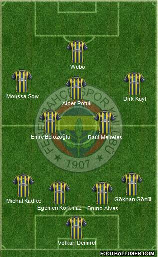 Fenerbahçe SK Formation 2013