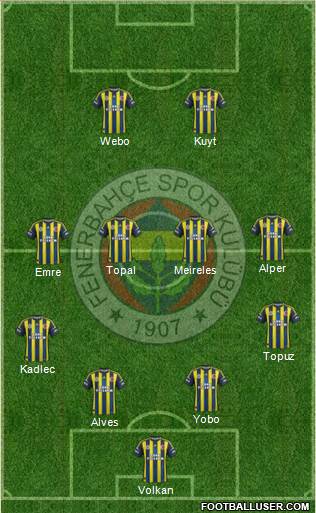 Fenerbahçe SK Formation 2013