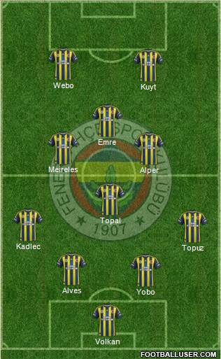 Fenerbahçe SK Formation 2013