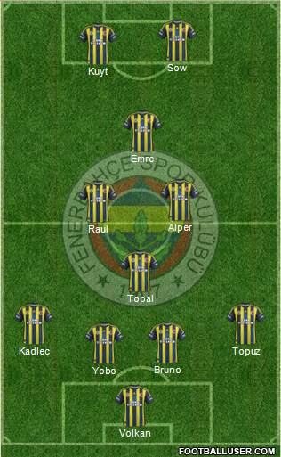 Fenerbahçe SK Formation 2013
