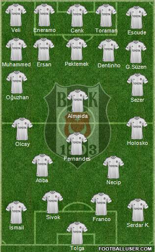 Besiktas JK Formation 2013