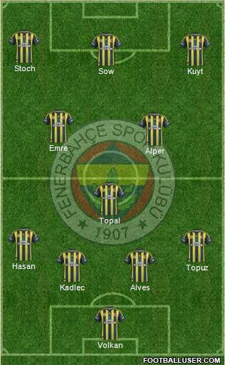 Fenerbahçe SK Formation 2013