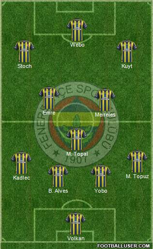 Fenerbahçe SK Formation 2013